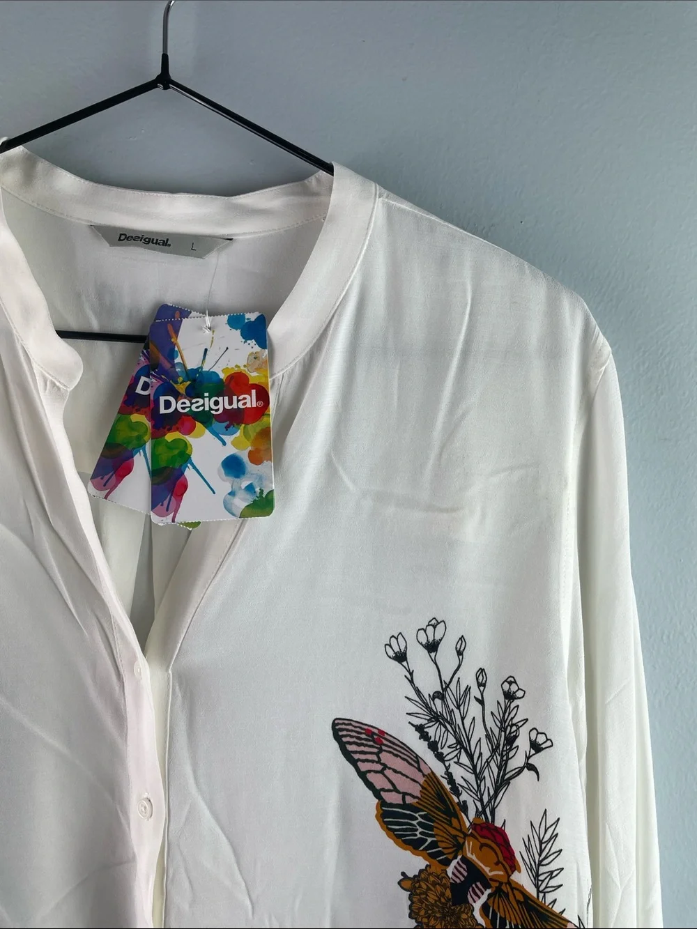 NWT Desigual Button-Up Blouse Size L - Picture 9 of 14